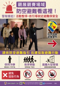 防空疏散逃難指引-觀展觀賽場域